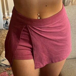 blush pink scort / skirt shorts